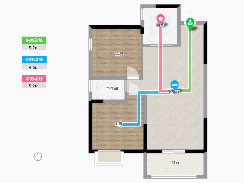 湖北省-十堰市-成邦·华夏公馆-73.30-户型库-动静线