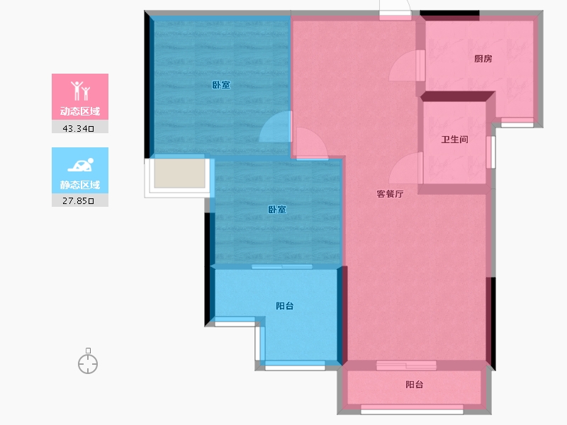 湖北省-武汉市-中大长江紫都六期-63.36-户型库-动静分区