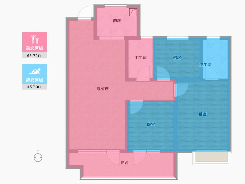 山东省-青岛市-远洋御城-100.01-户型库-动静分区