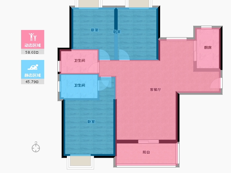 湖北省-武汉市-中大长江紫都六期-93.20-户型库-动静分区