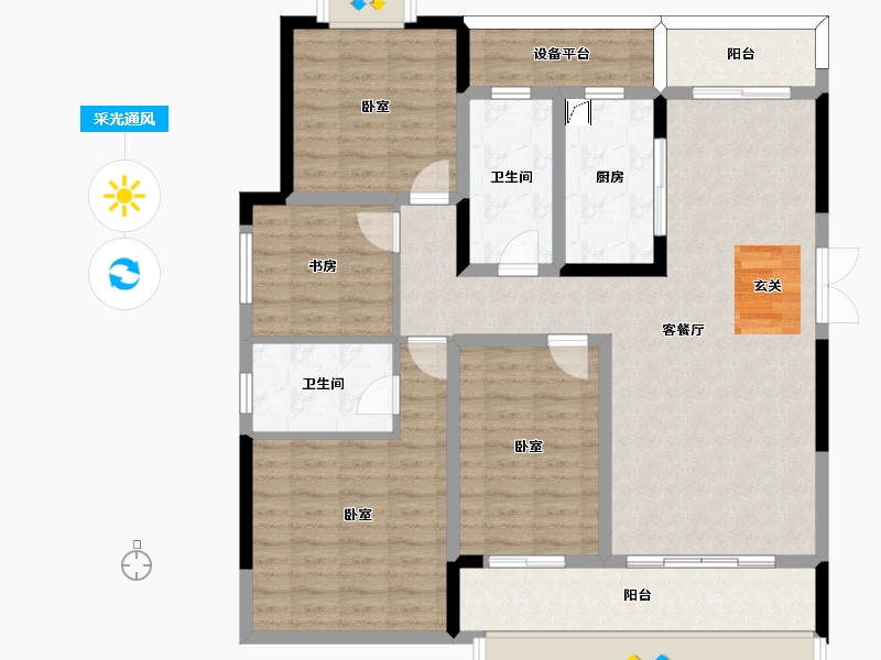 广东省-韶关市-丹霞新城-121.07-户型库-采光通风