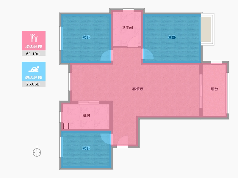 安徽省-合肥市-名邦中央公馆-87.16-户型库-动静分区