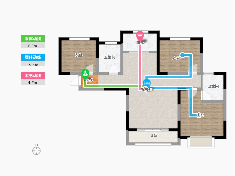 河南省-洛阳市-米兰印象-91.00-户型库-动静线