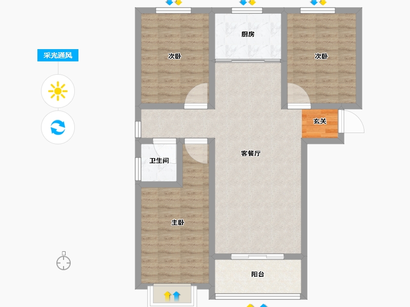 河南省-焦作市-同和春天-86.01-户型库-采光通风