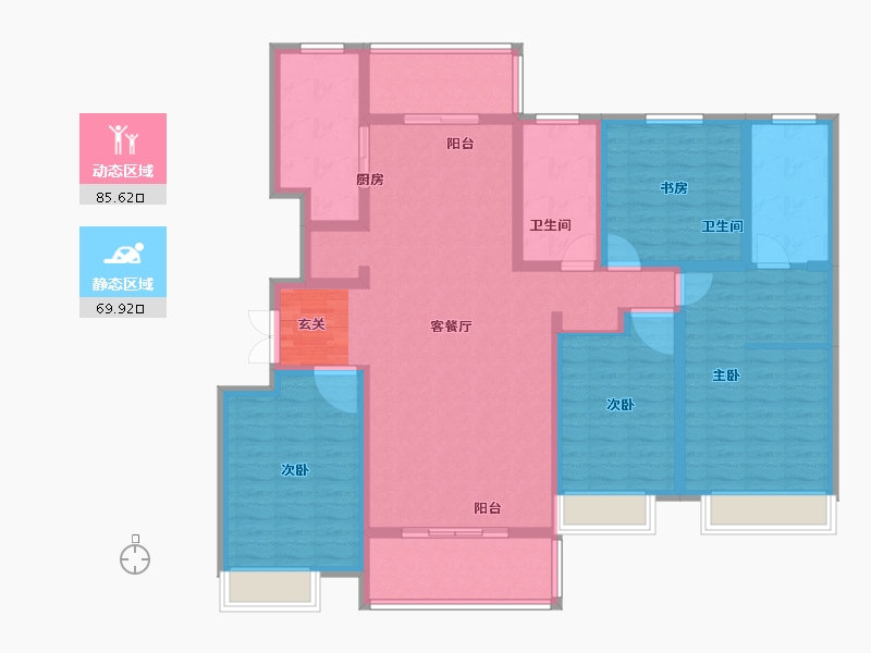 河南省-许昌市-建业桂园-139.00-户型库-动静分区