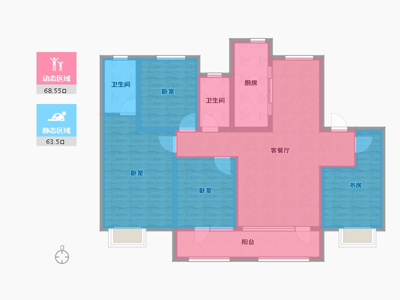 河北省-邢台市-保利茉莉公馆-117.54-户型库-动静分区