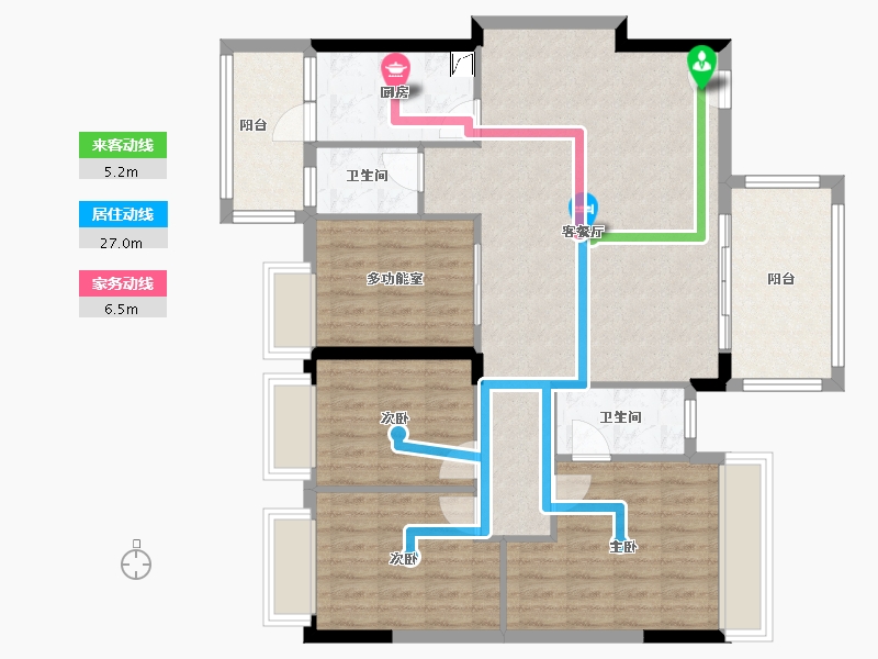 广东省-梅州市-鸿贵园-106.25-户型库-动静线