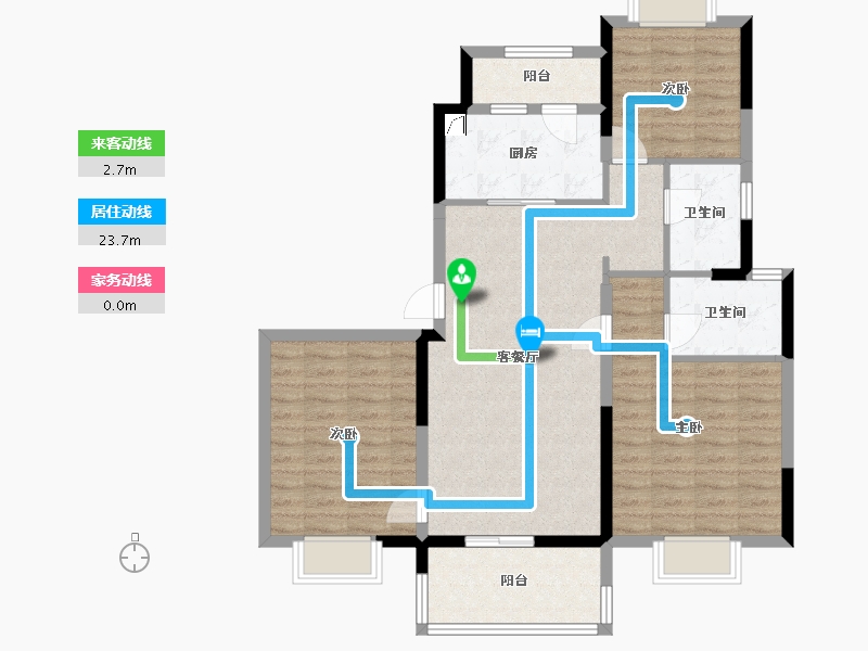 湖北省-武汉市-碧桂园假日半岛-95.20-户型库-动静线