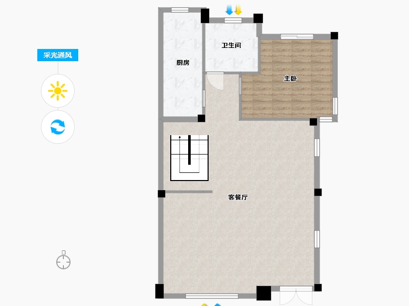 湖北省-武汉市-碧桂园假日半岛-102.32-户型库-采光通风