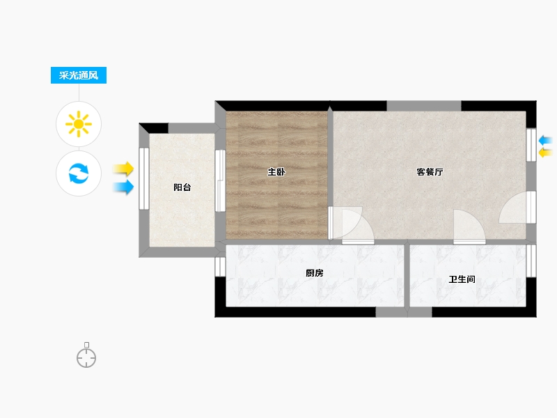 湖北省-武汉市-V7·星公馆-38.60-户型库-采光通风