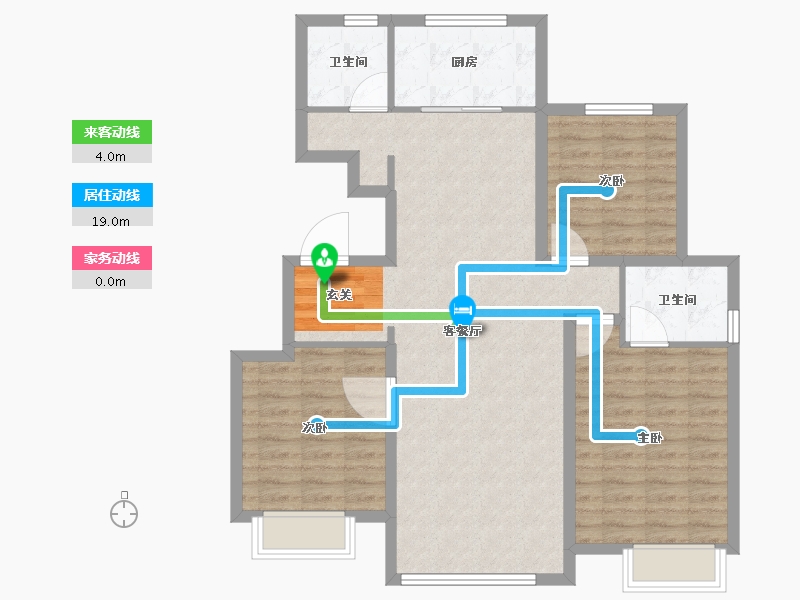 河北省-唐山市-海玥名邸-94.40-户型库-动静线