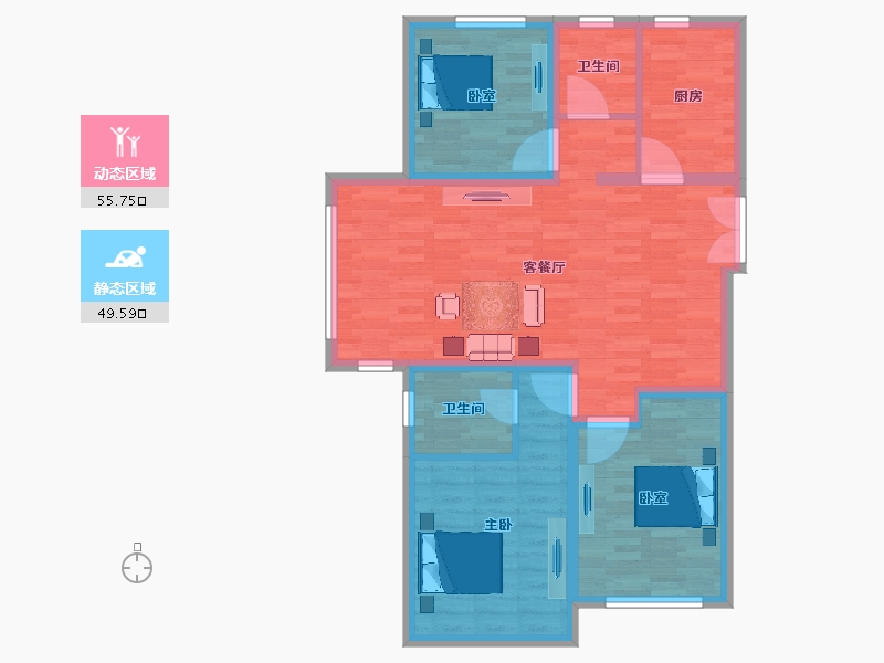 河北省-邯郸市-荣盛城-94.99-户型库-动静分区