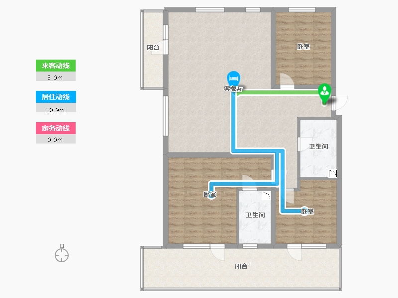 辽宁省-营口市-金泰城海岸线-124.00-户型库-动静线