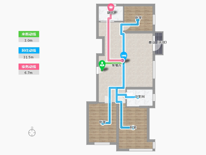 辽宁省-抚顺市-联发香水湾-86.34-户型库-动静线