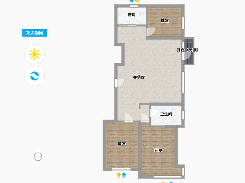 辽宁省-抚顺市-联发香水湾-86.34-户型库-采光通风