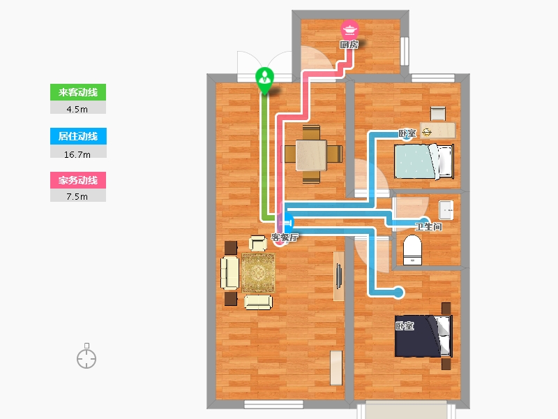 河北省-邯郸市-荣盛城-66.00-户型库-动静线