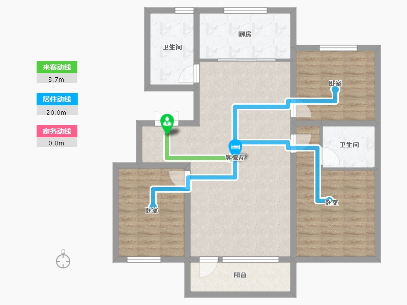 吉林省-四平市-四平吴中桃花源-96.30-户型库-动静线