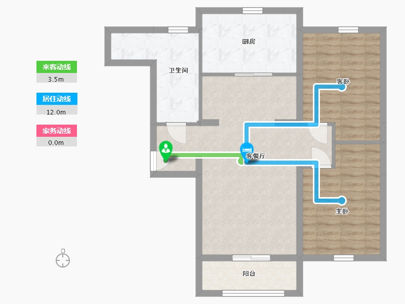 辽宁省-大连市-亿达第一郡-77.79-户型库-动静线