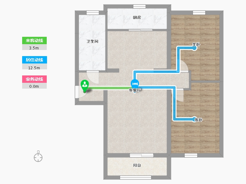 辽宁省-大连市-亿达第一郡-74.38-户型库-动静线