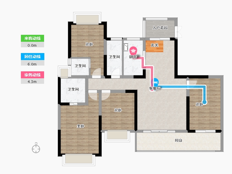 云南省-曲靖市-富康城公园首府-116.07-户型库-动静线