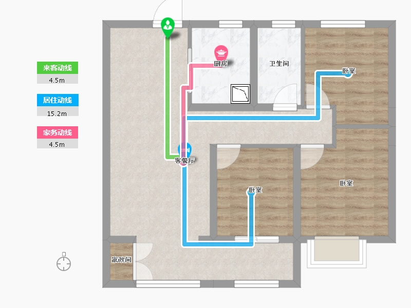 山西省-太原市-保利·悦公馆-70.16-户型库-动静线