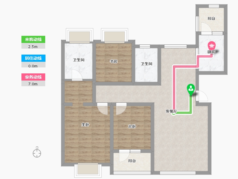 辽宁省-大连市-恒瑞大湖山语-93.06-户型库-动静线