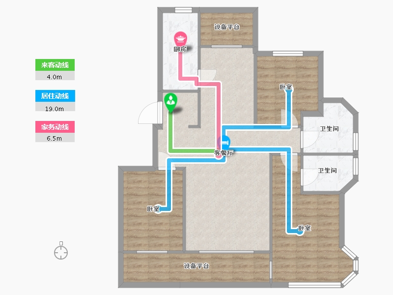 辽宁省-营口市-林昌·第五郡-98.43-户型库-动静线