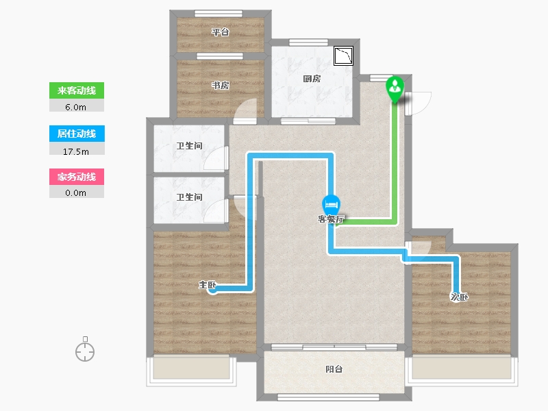 内蒙古自治区-呼和浩特市-祥生·东方樾-101.03-户型库-动静线