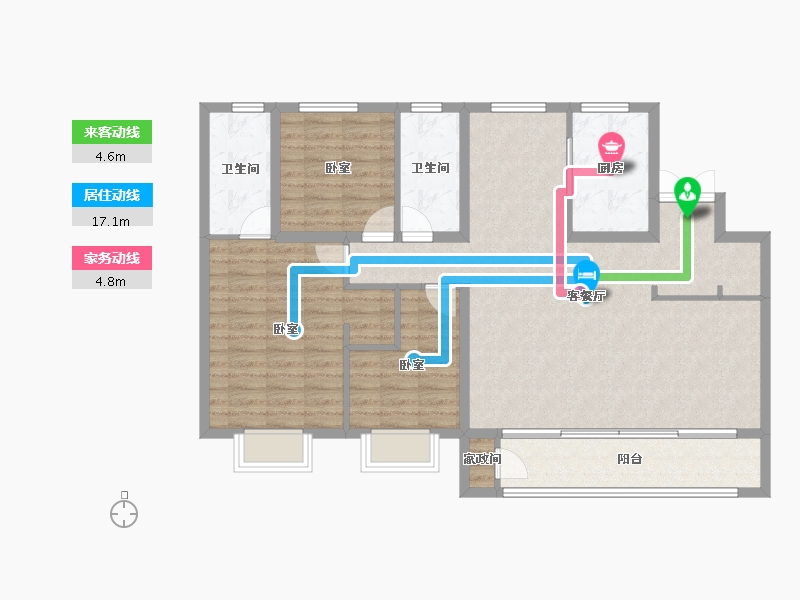 山西省-太原市-保利·悦公馆-110.44-户型库-动静线