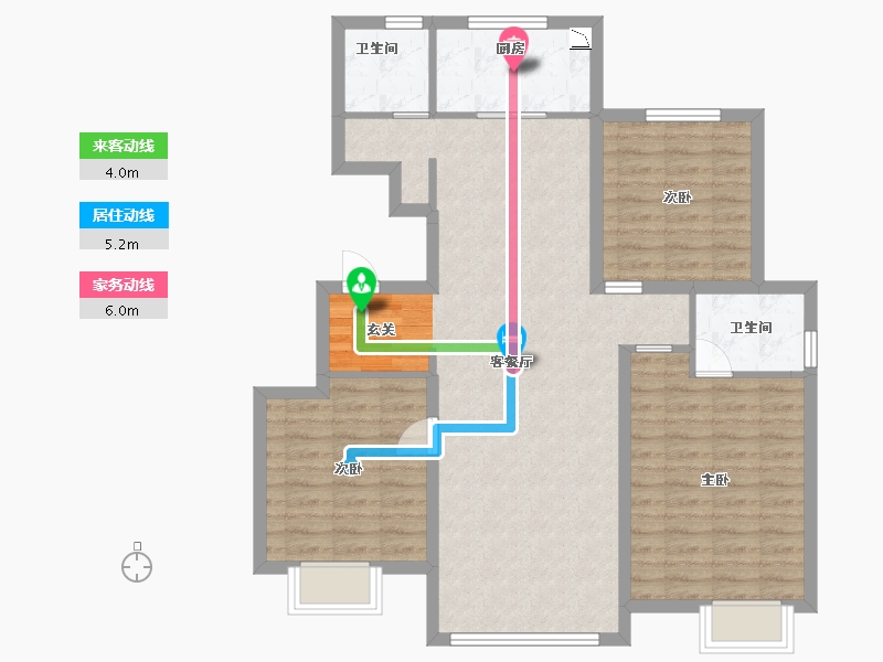 河北省-廊坊市-海玥名邸-94.40-户型库-动静线