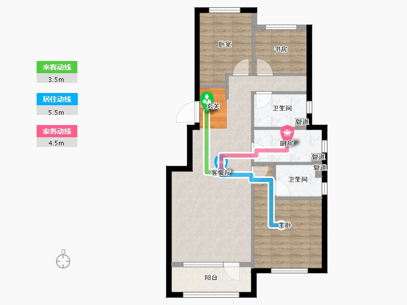 辽宁省-大连市-保利金香槟-78.50-户型库-动静线