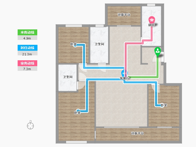 辽宁省-营口市-林昌·第五郡-120.10-户型库-动静线