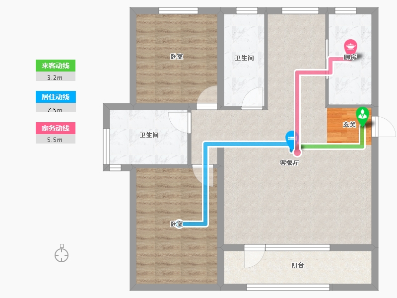 辽宁省-盘锦市-中天壹品-87.11-户型库-动静线