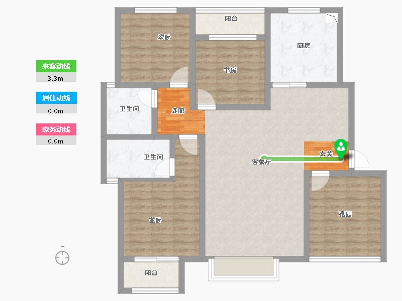 河北省-石家庄市-帝华鸿府-108.80-户型库-动静线