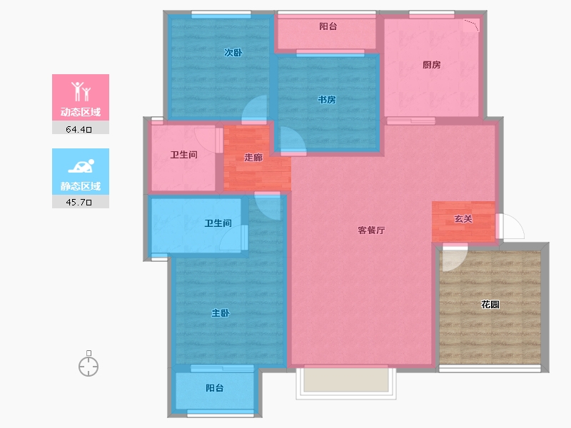 河北省-石家庄市-帝华鸿府-108.80-户型库-动静分区