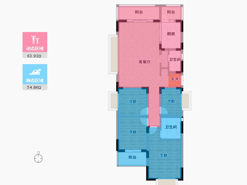 云南省-曲靖市-华厦金源-105.74-户型库-动静分区