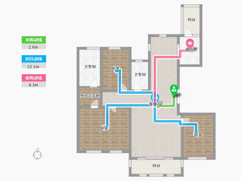 辽宁省-大连市-恒瑞大湖山语-140.34-户型库-动静线