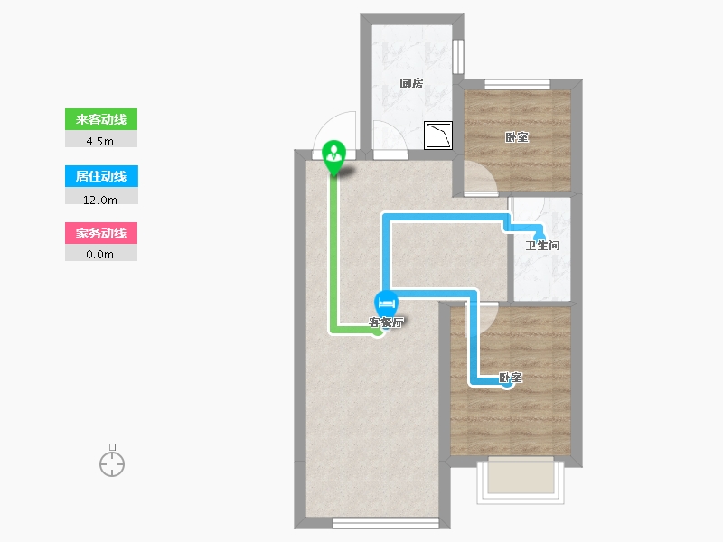 山西省-太原市-通建·融创城-52.84-户型库-动静线