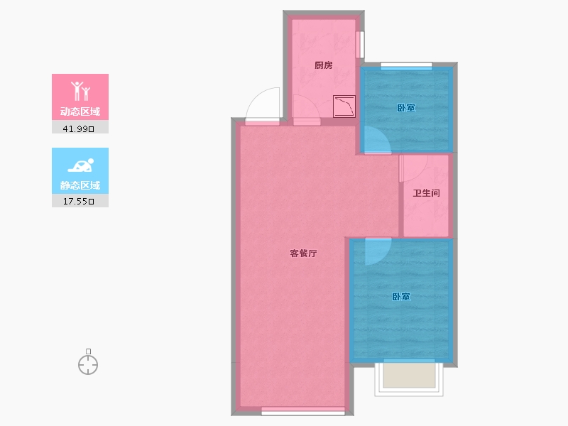 山西省-太原市-通建·融创城-52.84-户型库-动静分区