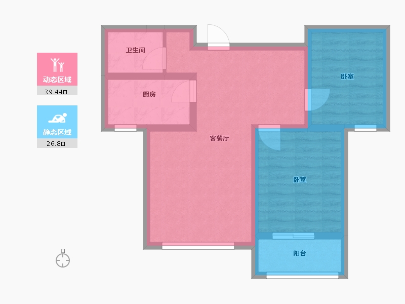 河北省-邢台市-瀚业紫御澜湾-58.05-户型库-动静分区