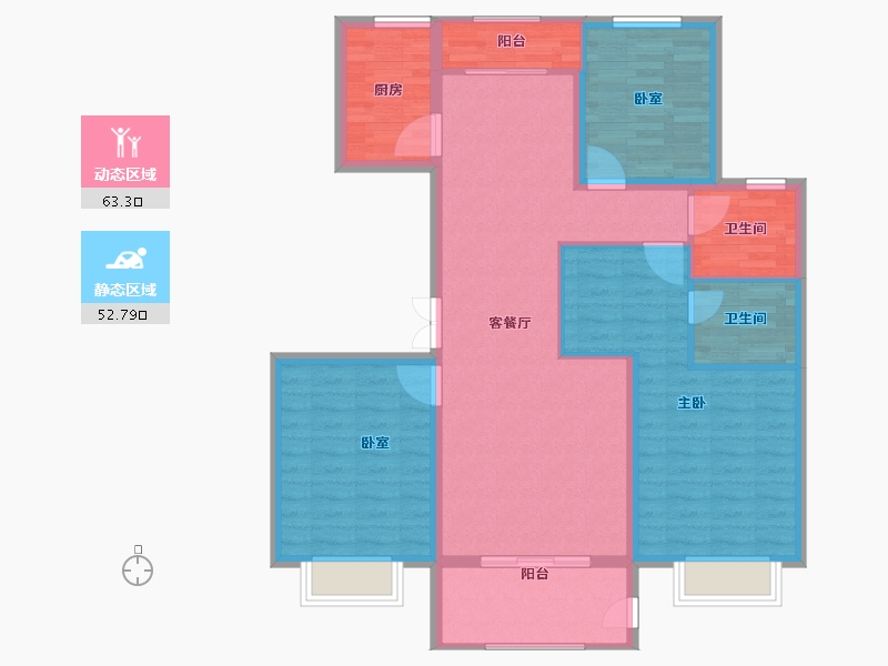 河北省-保定市-中尚泊心湾-105.00-户型库-动静分区