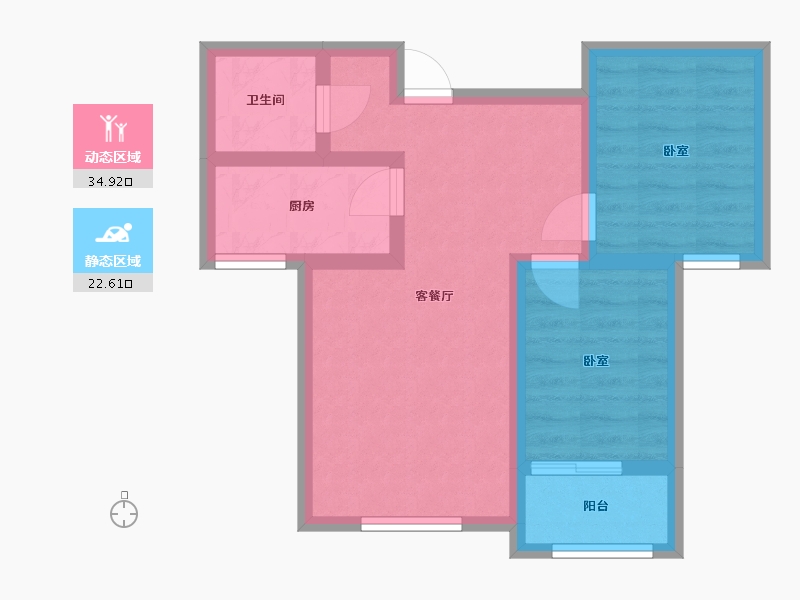 河北省-邢台市-瀚业紫御澜湾-49.90-户型库-动静分区