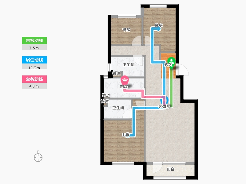 辽宁省-大连市-保利金香槟-78.13-户型库-动静线