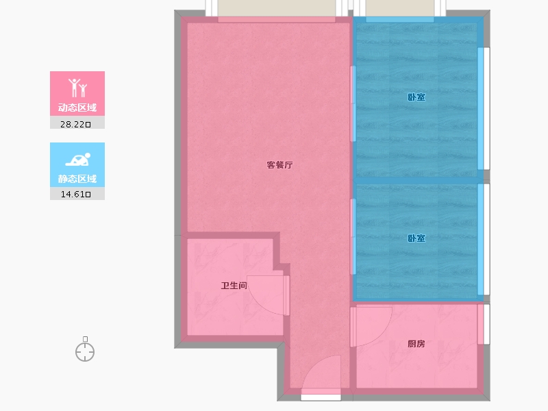 辽宁省-大连市-瑞栢中心-38.50-户型库-动静分区