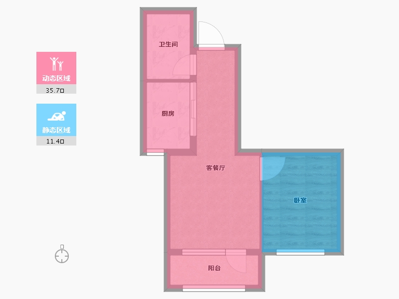 辽宁省-大连市-玉龙湾-41.47-户型库-动静分区