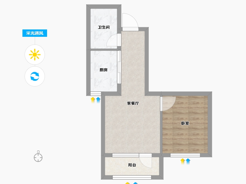 辽宁省-大连市-玉龙湾-41.47-户型库-采光通风