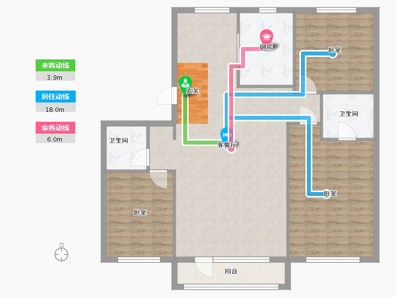 辽宁省-盘锦市-纳帕溪谷·瑞府-114.58-户型库-动静线