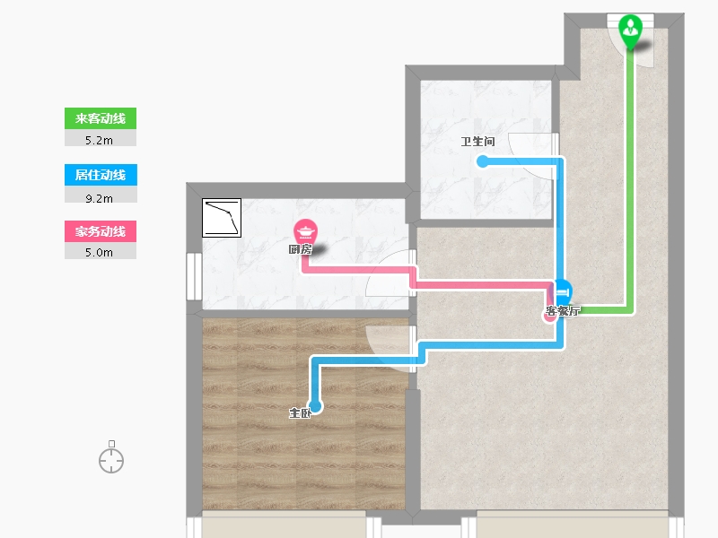 黑龙江省-哈尔滨市-新松·未来ONE-46.01-户型库-动静线