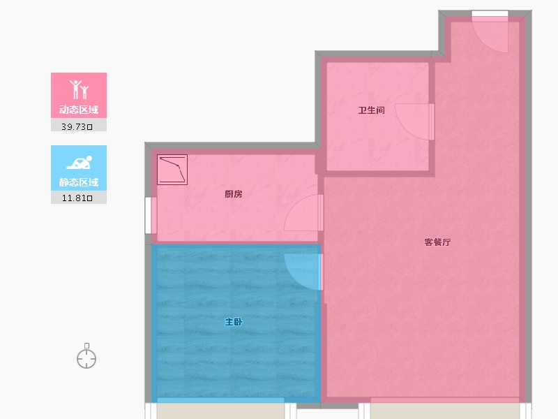 黑龙江省-哈尔滨市-新松·未来ONE-46.01-户型库-动静分区