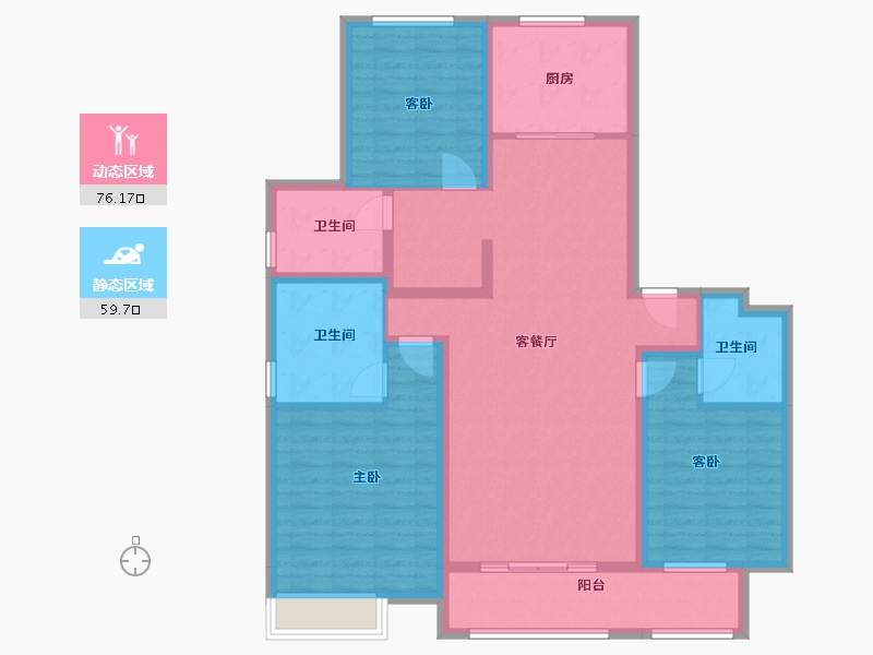 山西省-太原市-保利壹号公馆四期-122.00-户型库-动静分区